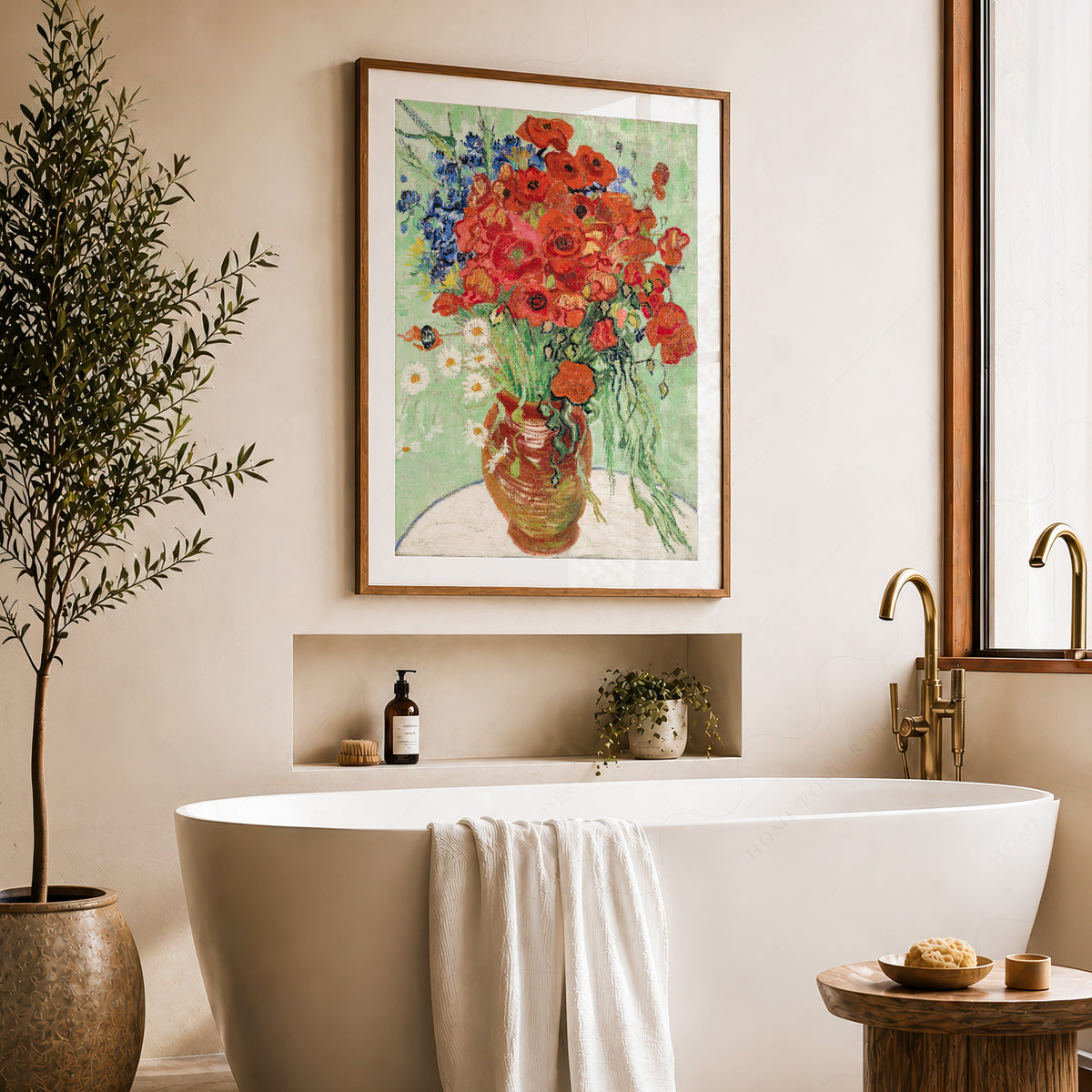 Vincent van Gogh Vase with Daisies and Poppies Art Print — artwork preview 22