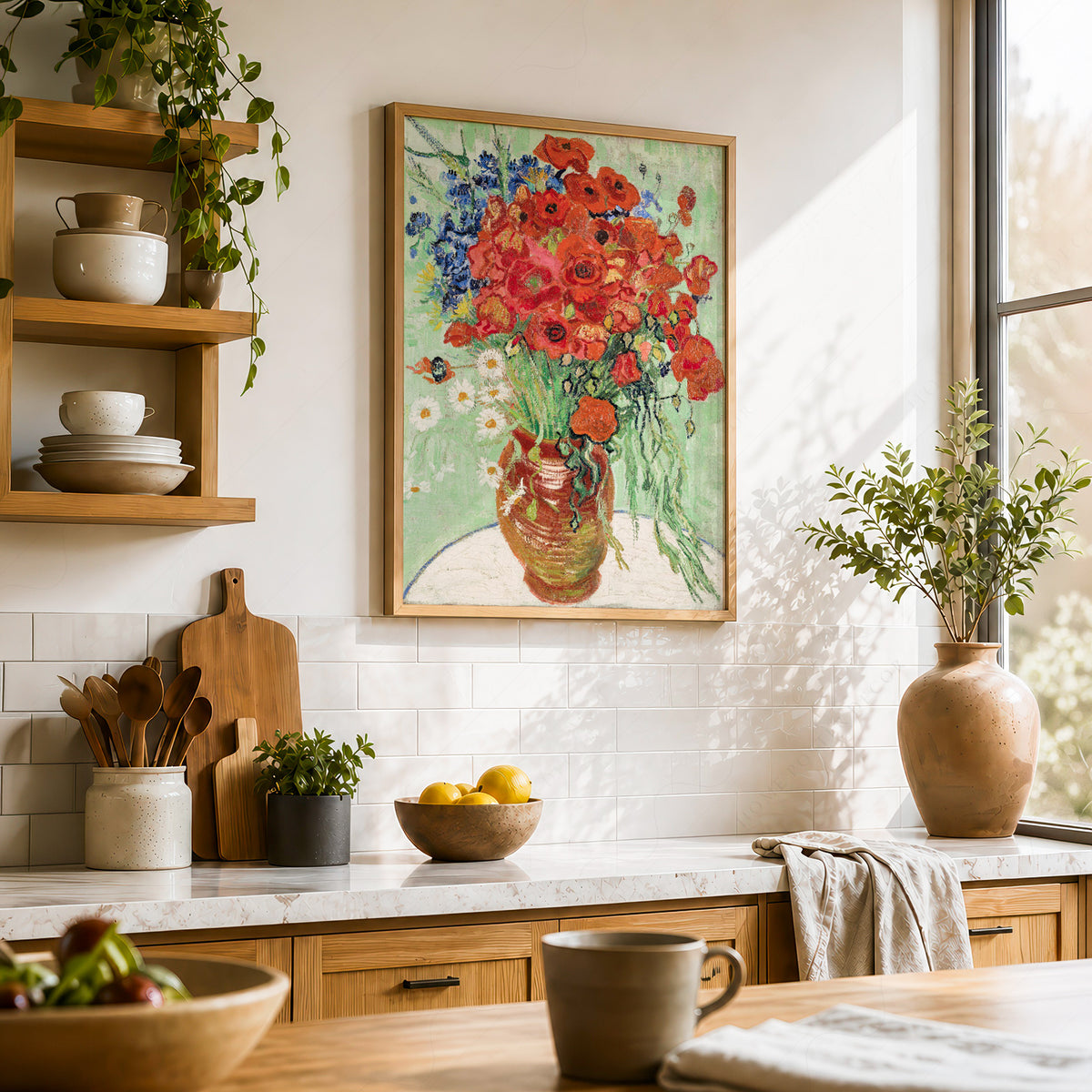 Vincent van Gogh Vase with Daisies and Poppies Art Print — artwork preview 23