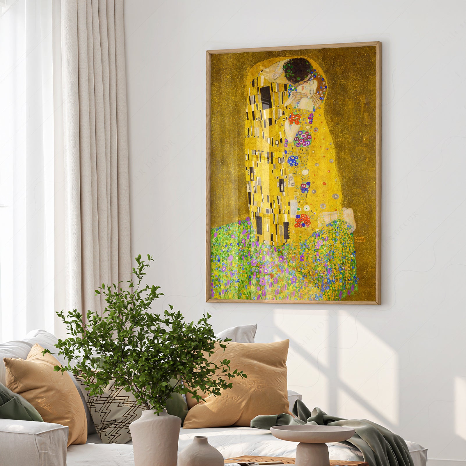 Gustav Klimt The Kiss Art Print – Romantic Wall Art Poster – Home