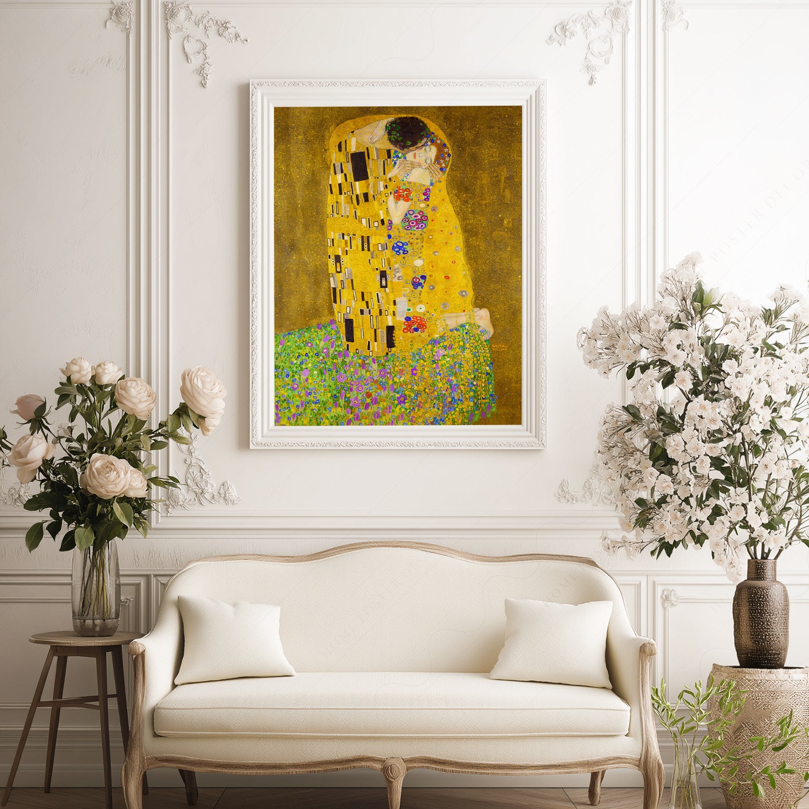 Gustav Klimt The Kiss Art Print – Romantic Wall Art Poster – Home