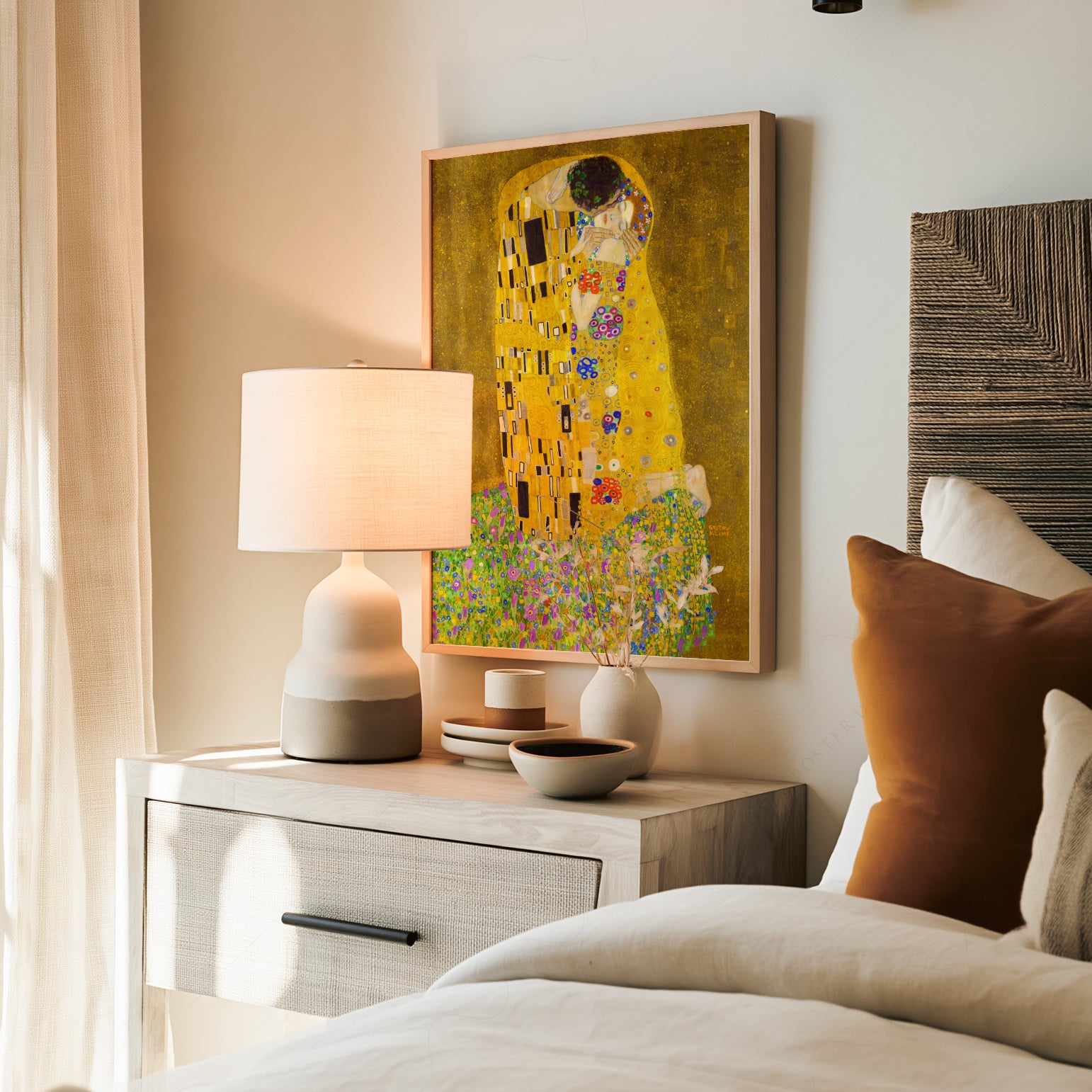 Gustav Klimt The Kiss Art Print – Romantic Wall Art Poster – Home