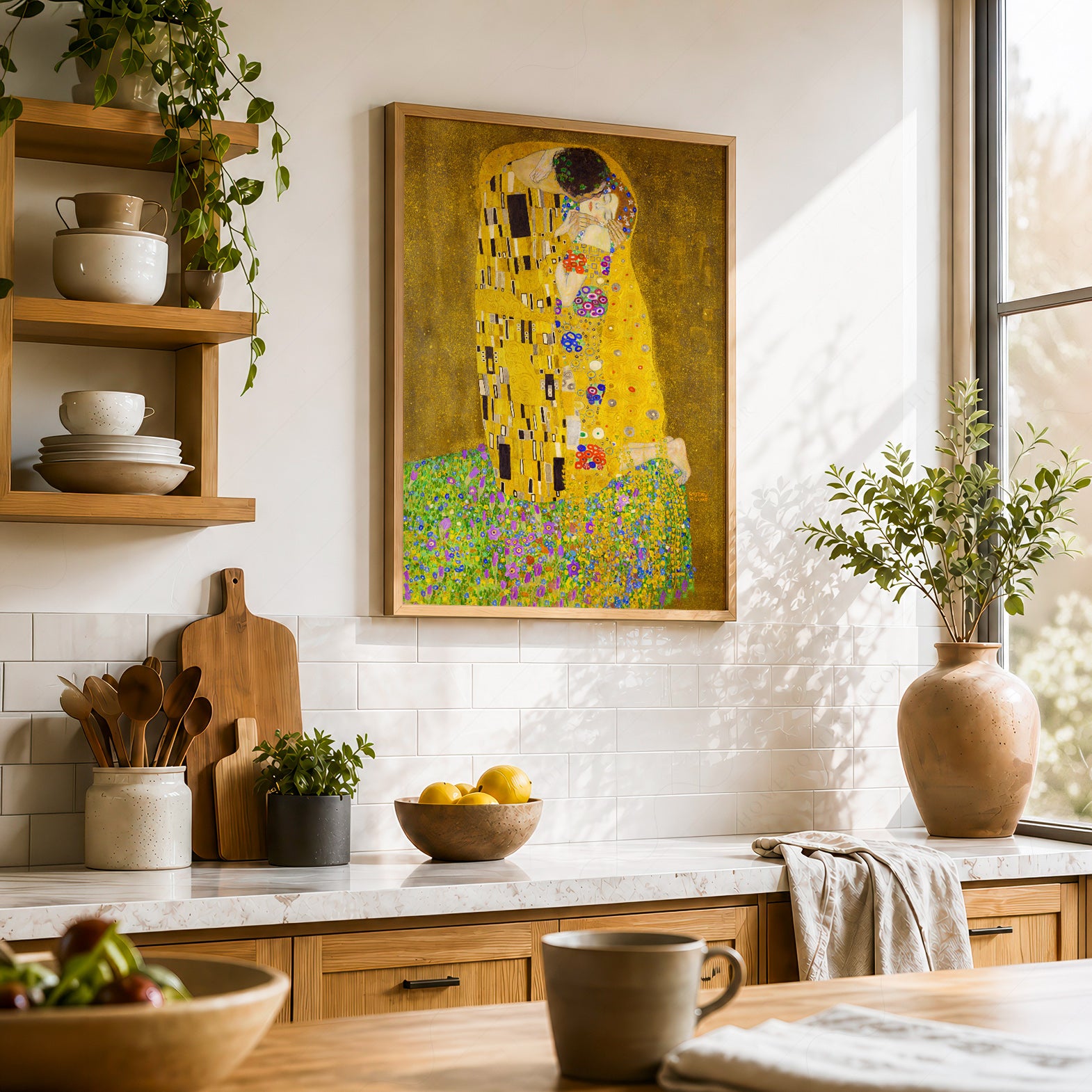 Gustav Klimt The Kiss Art Print – Romantic Wall Art Poster – Home
