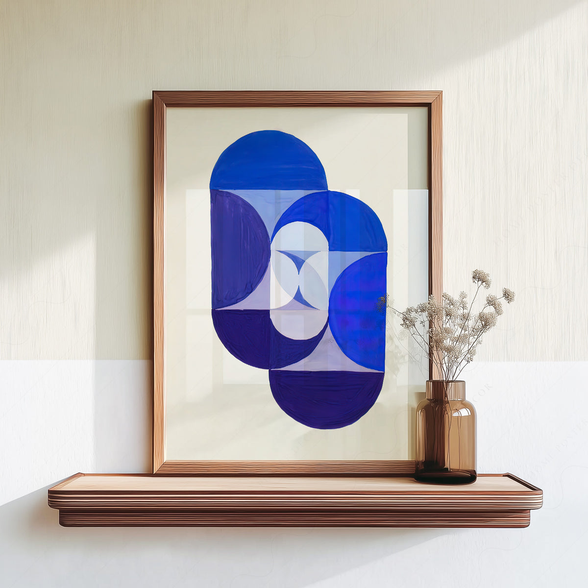 Joseph Schillinger Blue Geometric Forms Art Print — artwork preview 18