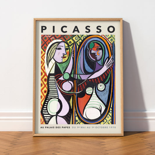 Pablo Picasso Girl Before a Mirror Art Print – Cubist Wall Art Poster — artwork preview 2