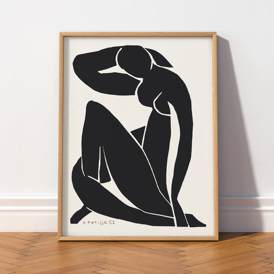 Henri Matisse Blue Nude Inspired Art Print – Minimalist Wall Decor — artwork preview 2