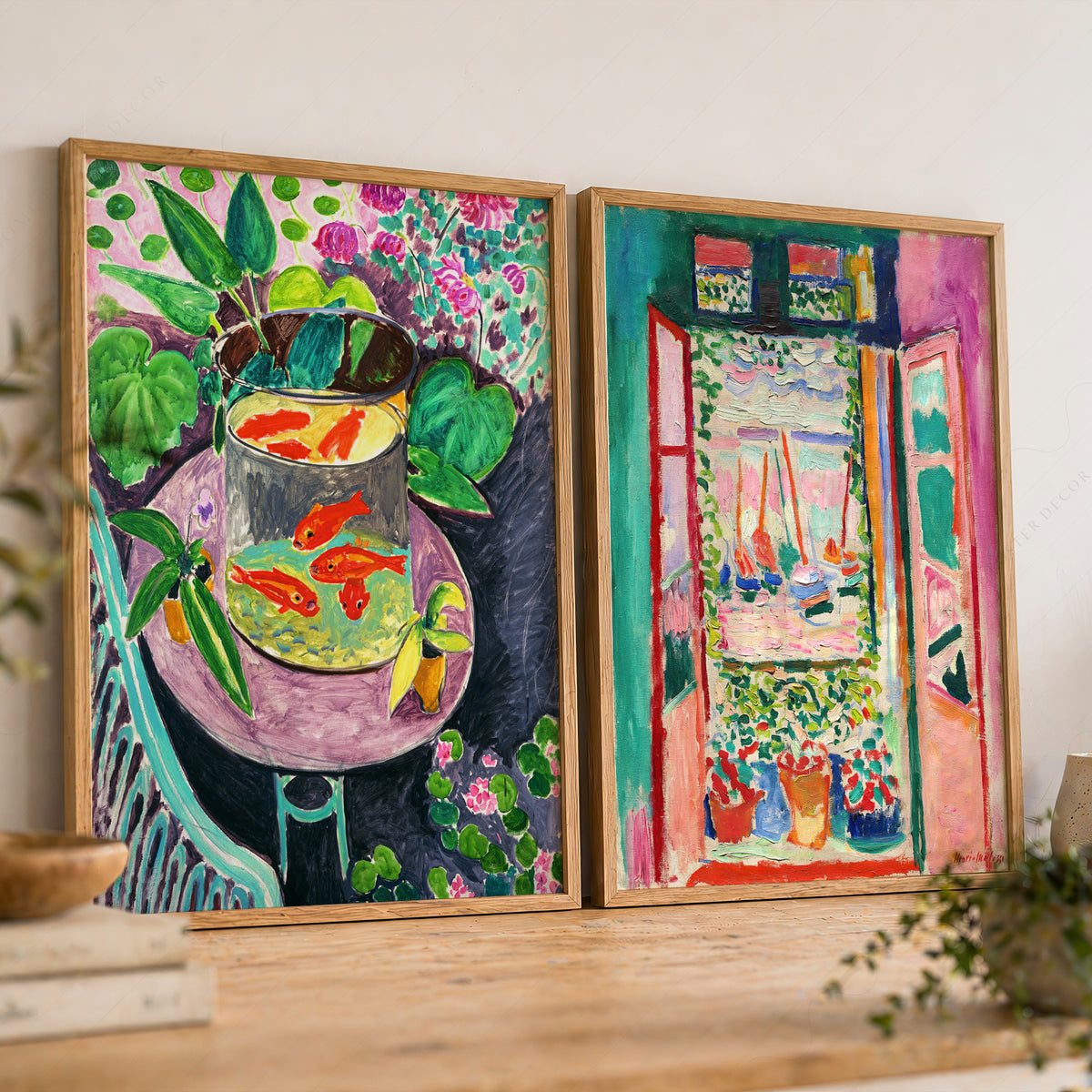 Henri Matisse Goldfish and Open Window Painting Pair – Set of 2 Art Prints — artwork preview 8