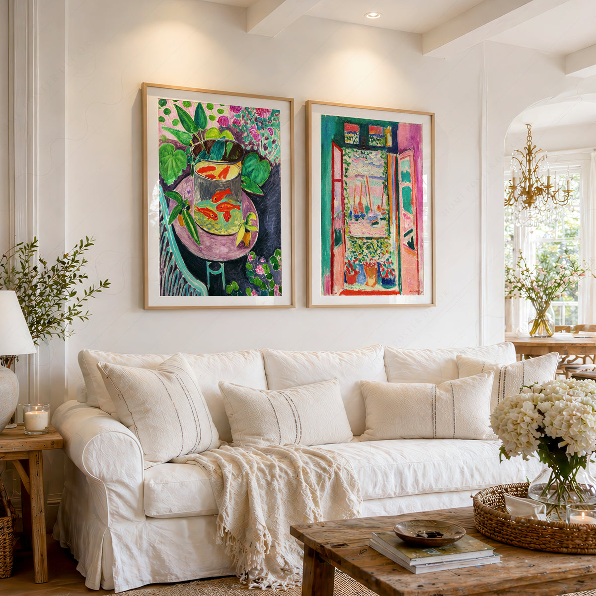Henri Matisse Goldfish and Open Window Painting Pair – Set of 2 Art Prints — artwork preview 1
