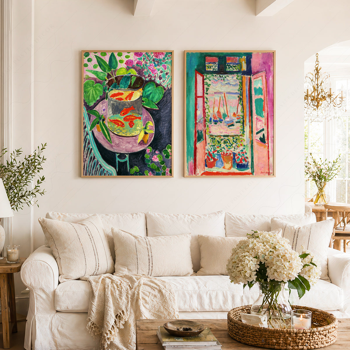 Henri Matisse Goldfish and Open Window Painting Pair – Set of 2 Art Prints — artwork preview 2