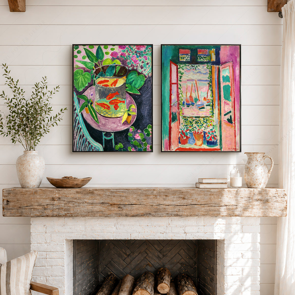Henri Matisse Goldfish and Open Window Painting Pair – Set of 2 Art Prints — artwork preview 6