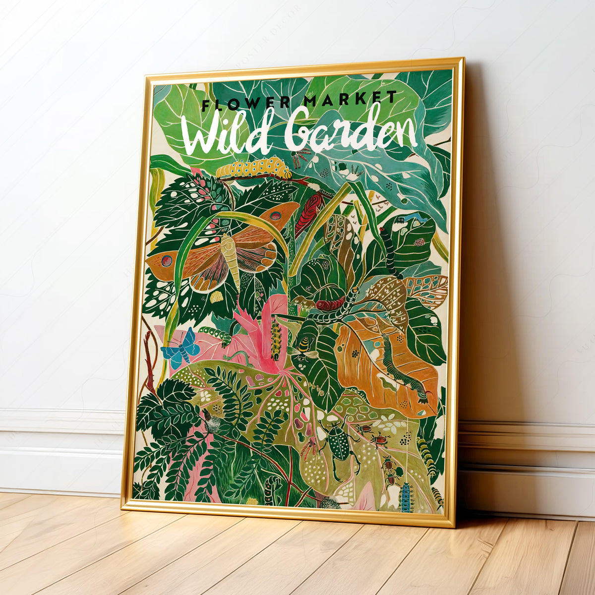 Wild Garden Flower Market Art Print — artwork preview 1
