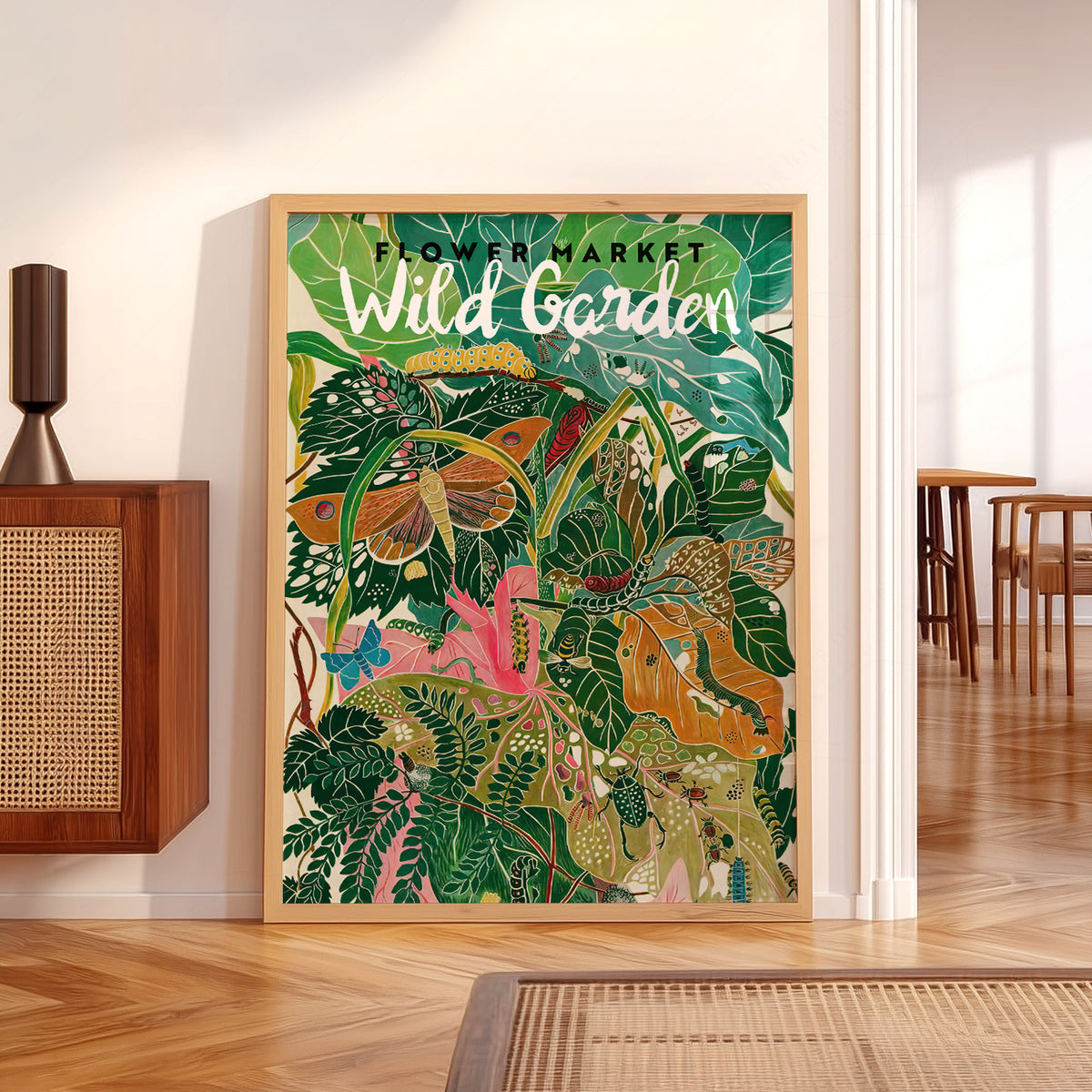Wild Garden Flower Market Art Print — artwork preview 5