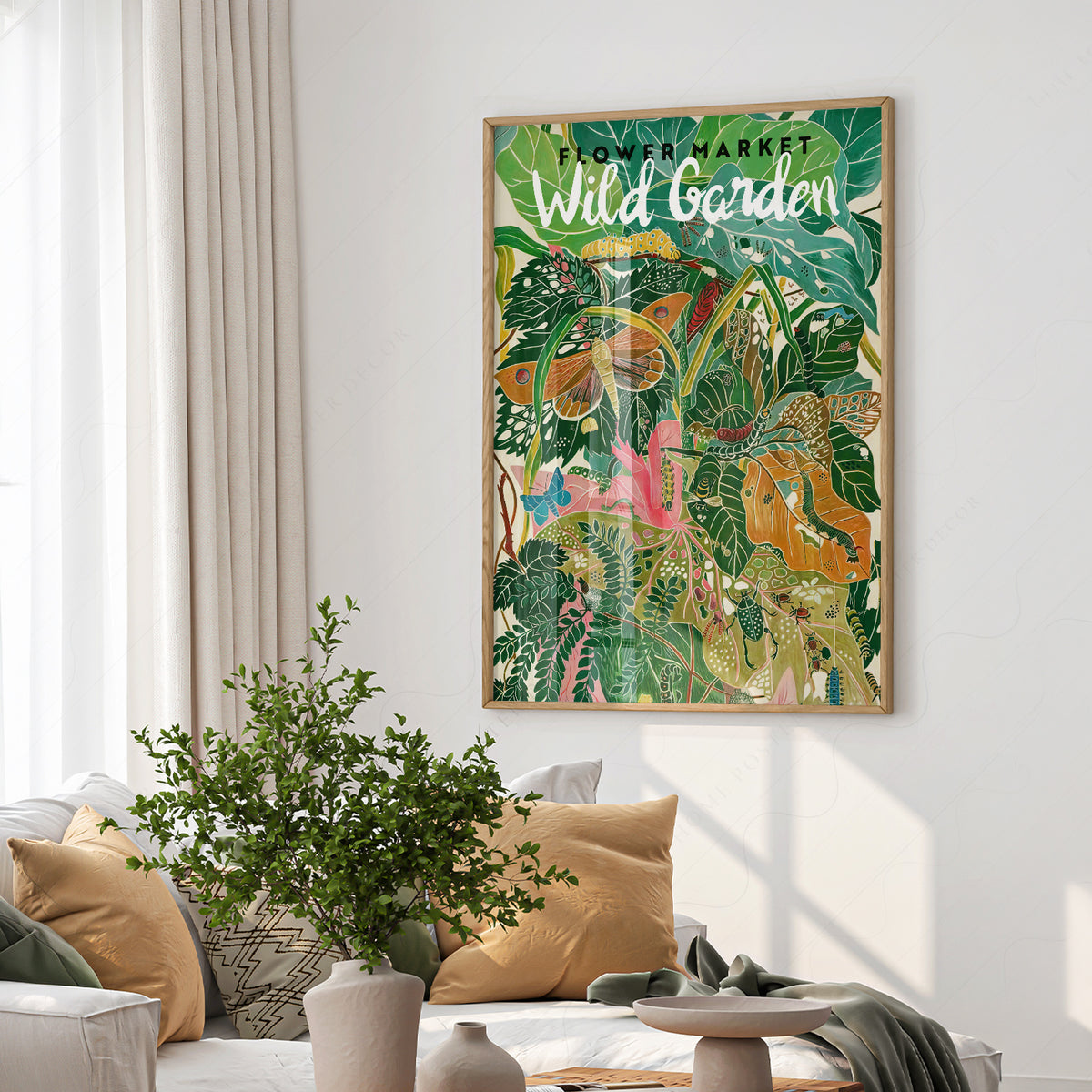 Wild Garden Flower Market Art Print — artwork preview 6