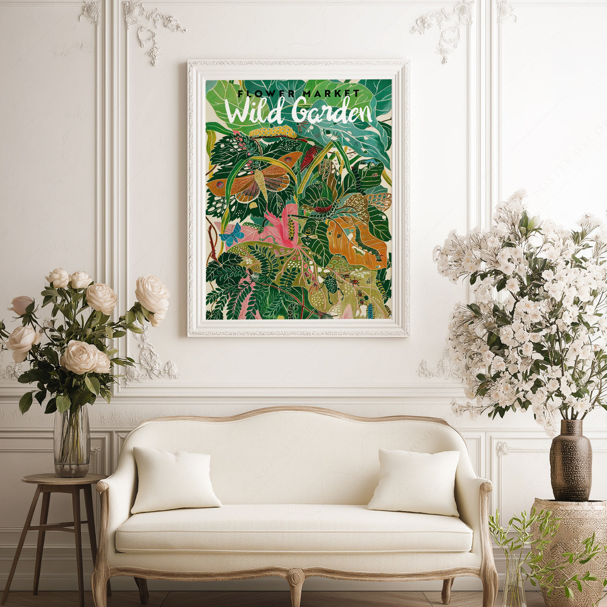 Wild Garden Flower Market Art Print — artwork preview 17