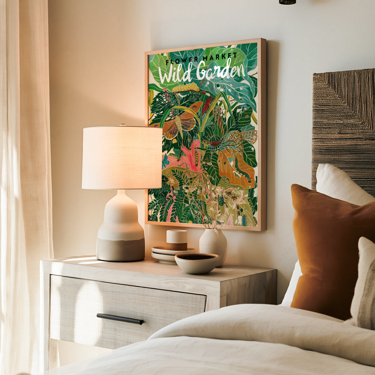 Wild Garden Flower Market Art Print — artwork preview 19