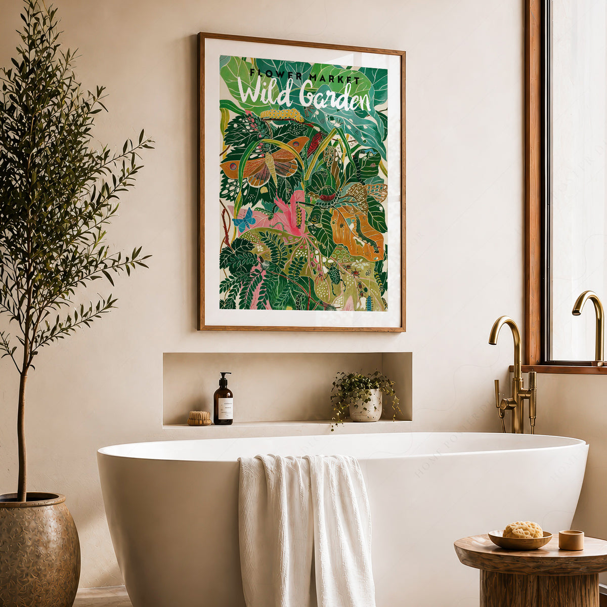 Wild Garden Flower Market Art Print — artwork preview 22