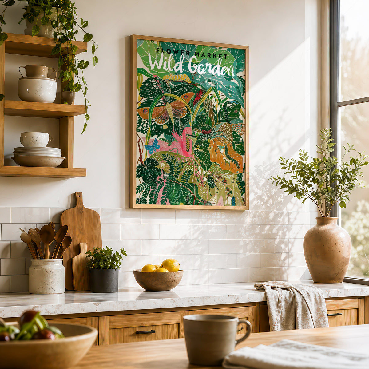 Wild Garden Flower Market Art Print — artwork preview 23