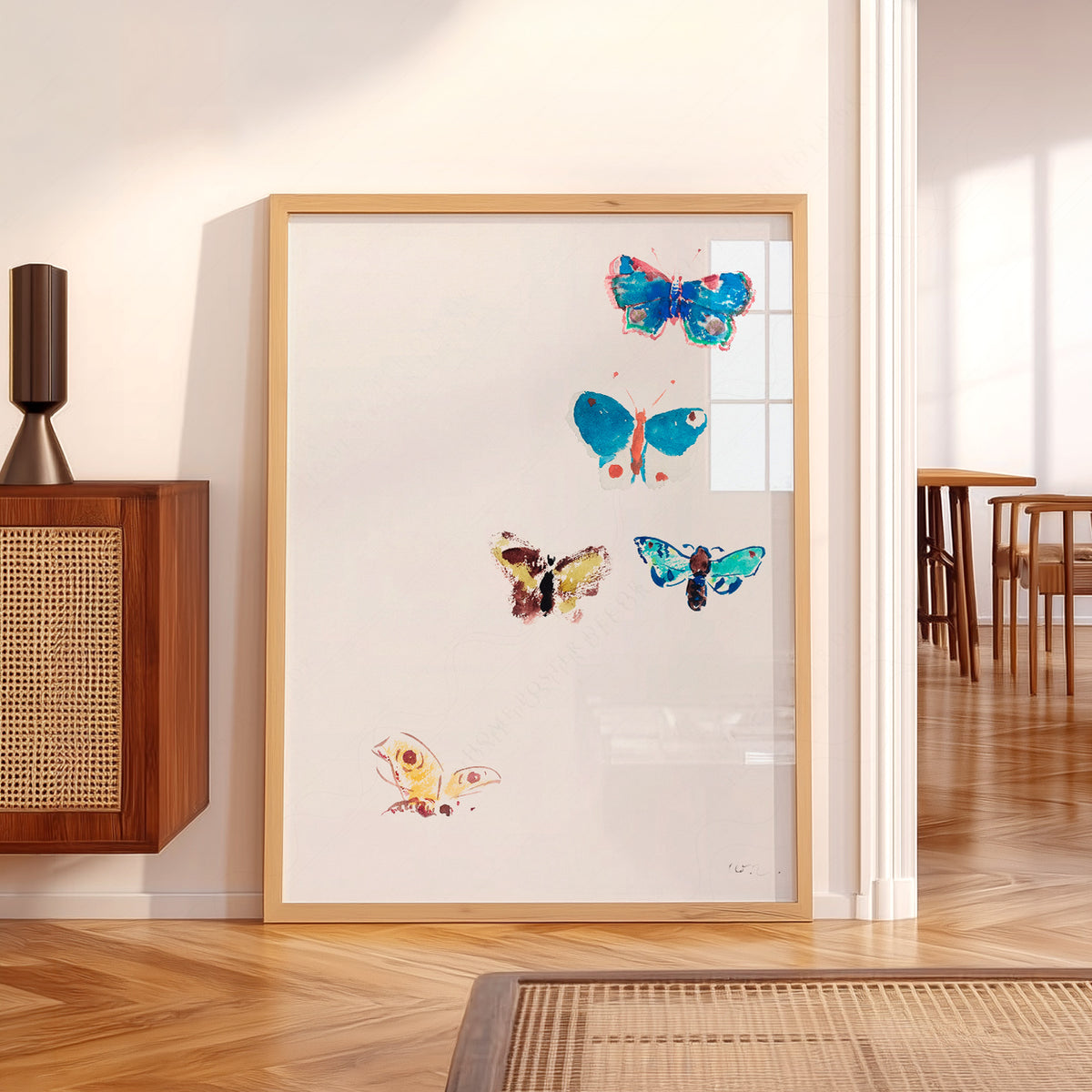 Odilon Redon Colourful Butterflies Art Print — artwork preview 5