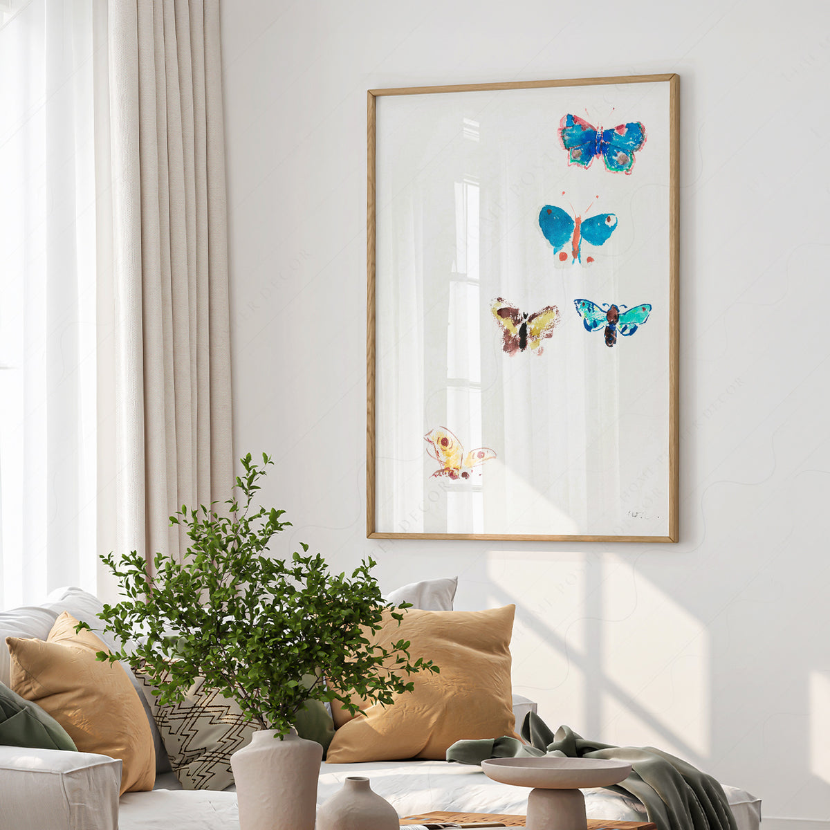 Odilon Redon Colourful Butterflies Art Print — artwork preview 6