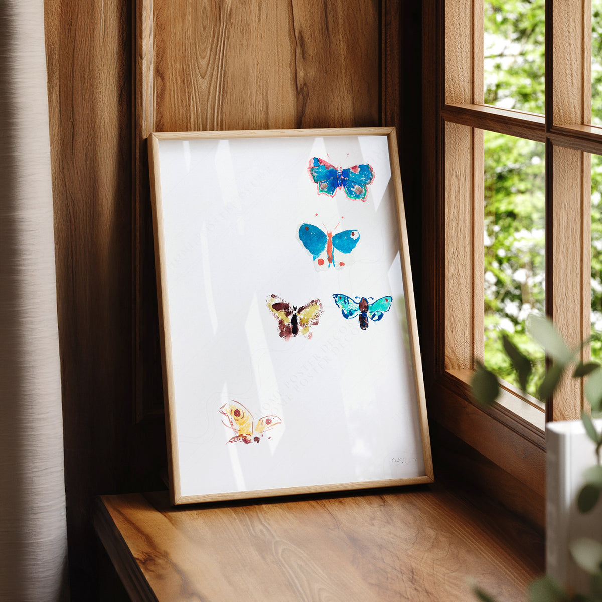 Odilon Redon Colourful Butterflies Art Print — artwork preview 7