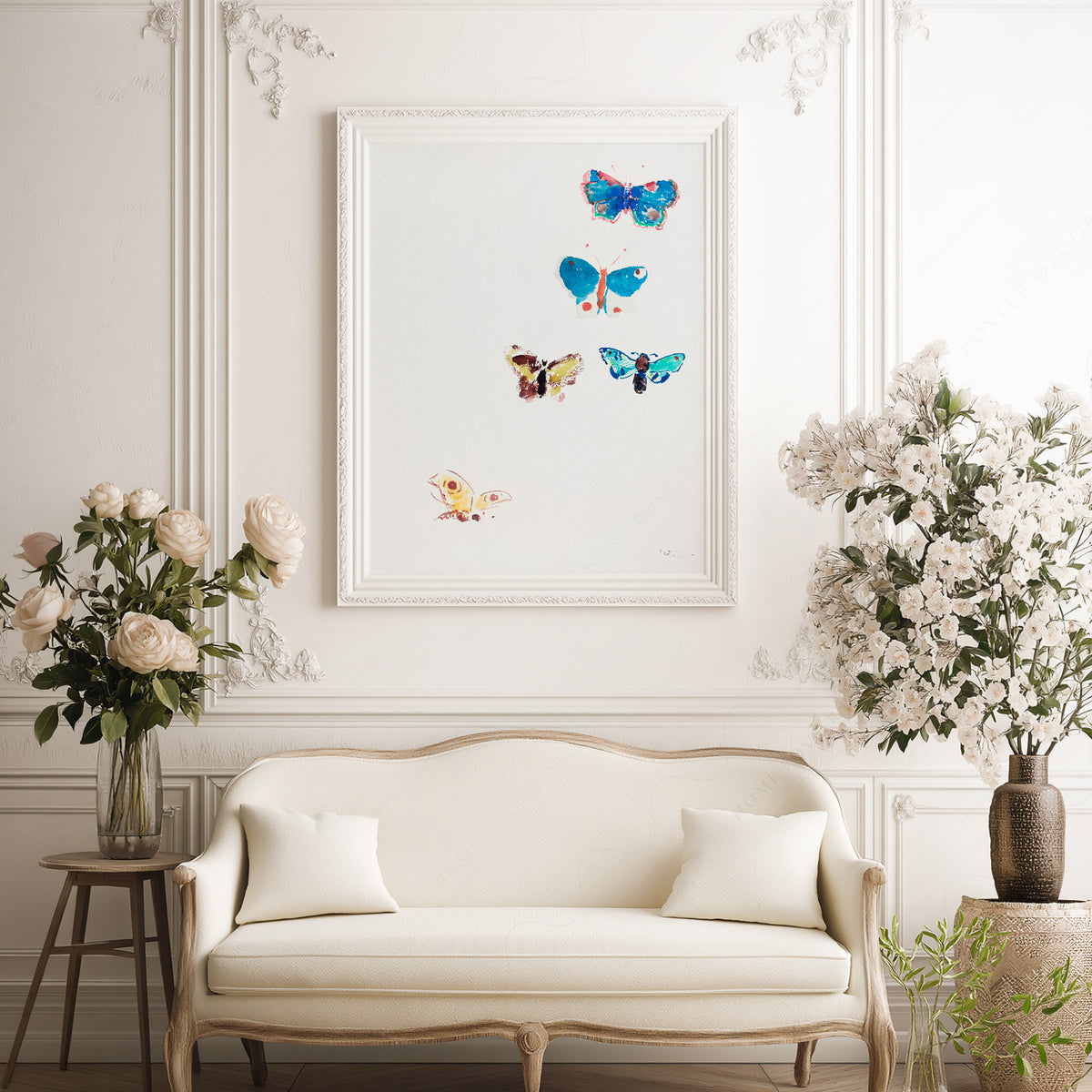 Odilon Redon Colourful Butterflies Art Print — artwork preview 17