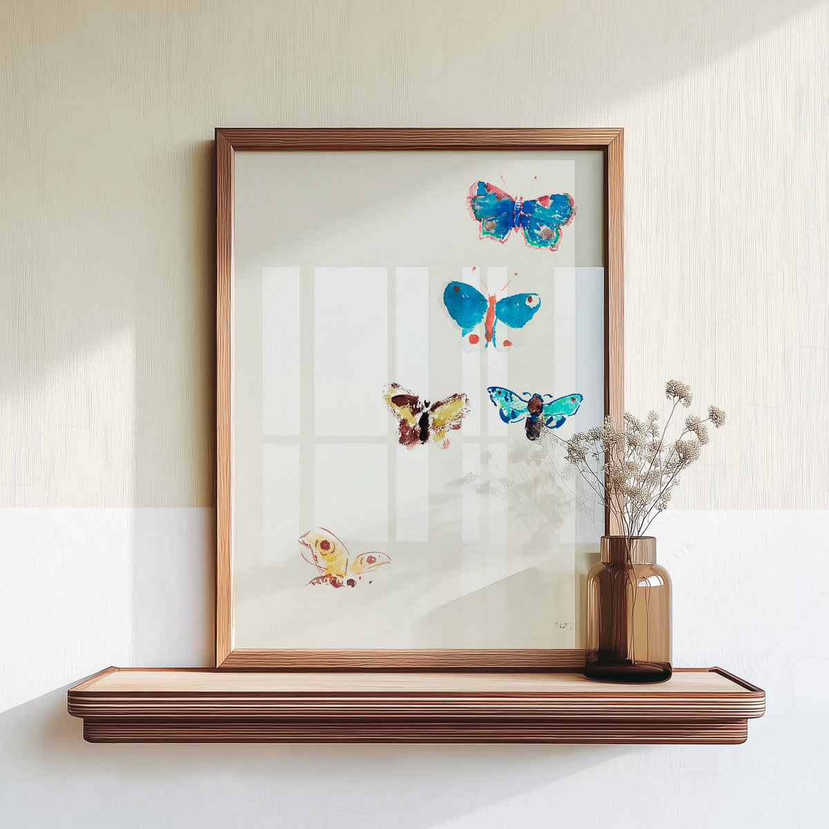 Odilon Redon Colourful Butterflies Art Print — artwork preview 18