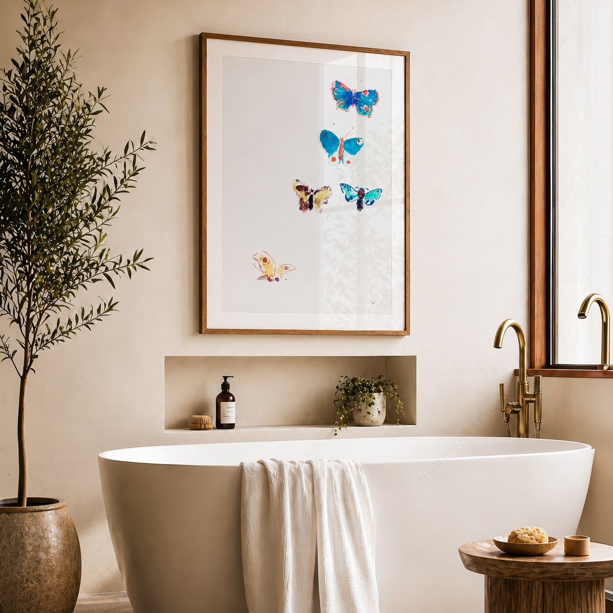 Odilon Redon Colourful Butterflies Art Print — artwork preview 22