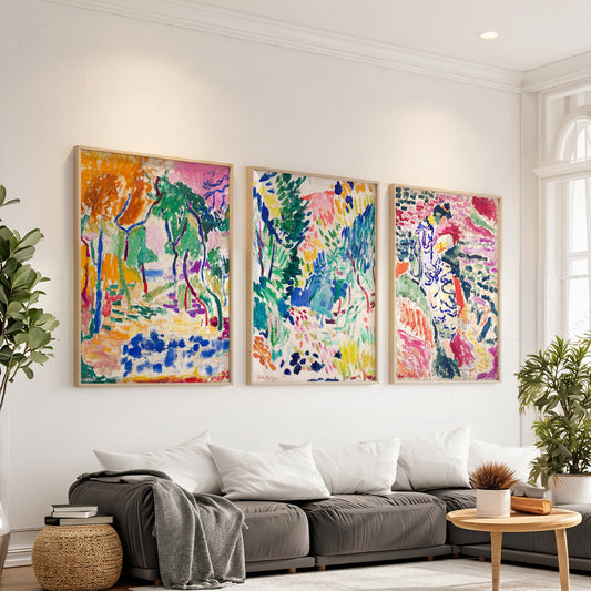 Henri Matisse Gallery Wall Set of 3 Prints – Colorful Museum Art Decor — artwork preview 1
