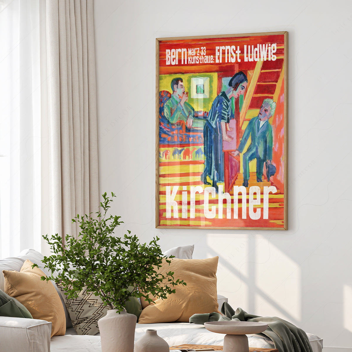 Ernst Ludwig Kirchner The Visit Exhibition Poster Art Print — artwork preview 6