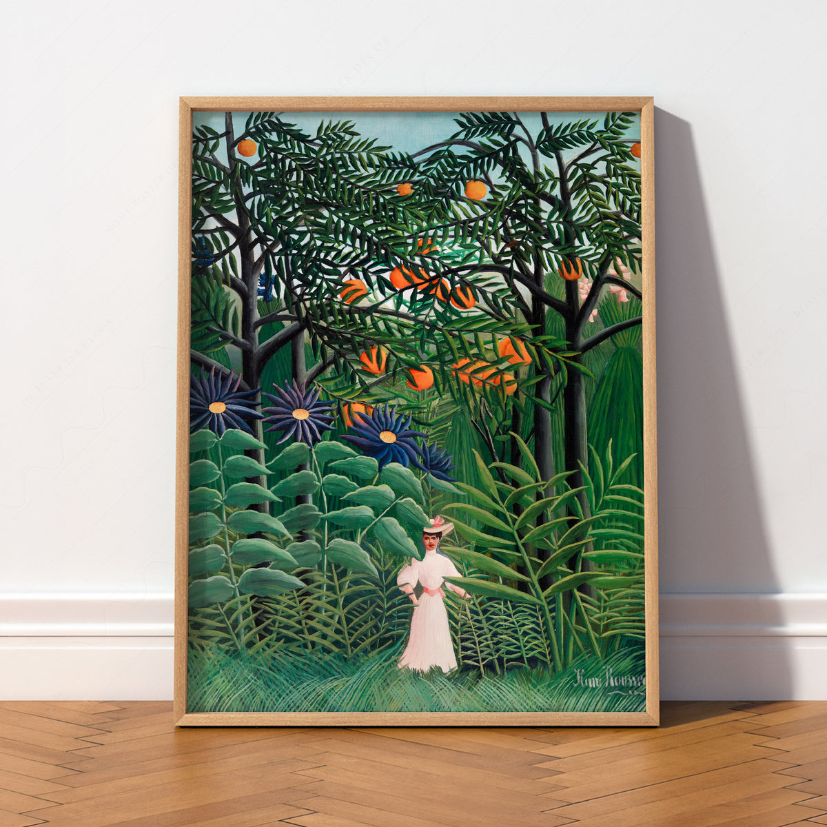 Henri Rousseau Woman Walking in an Exotic Forest Print – Jungle Wall Art — artwork preview 2