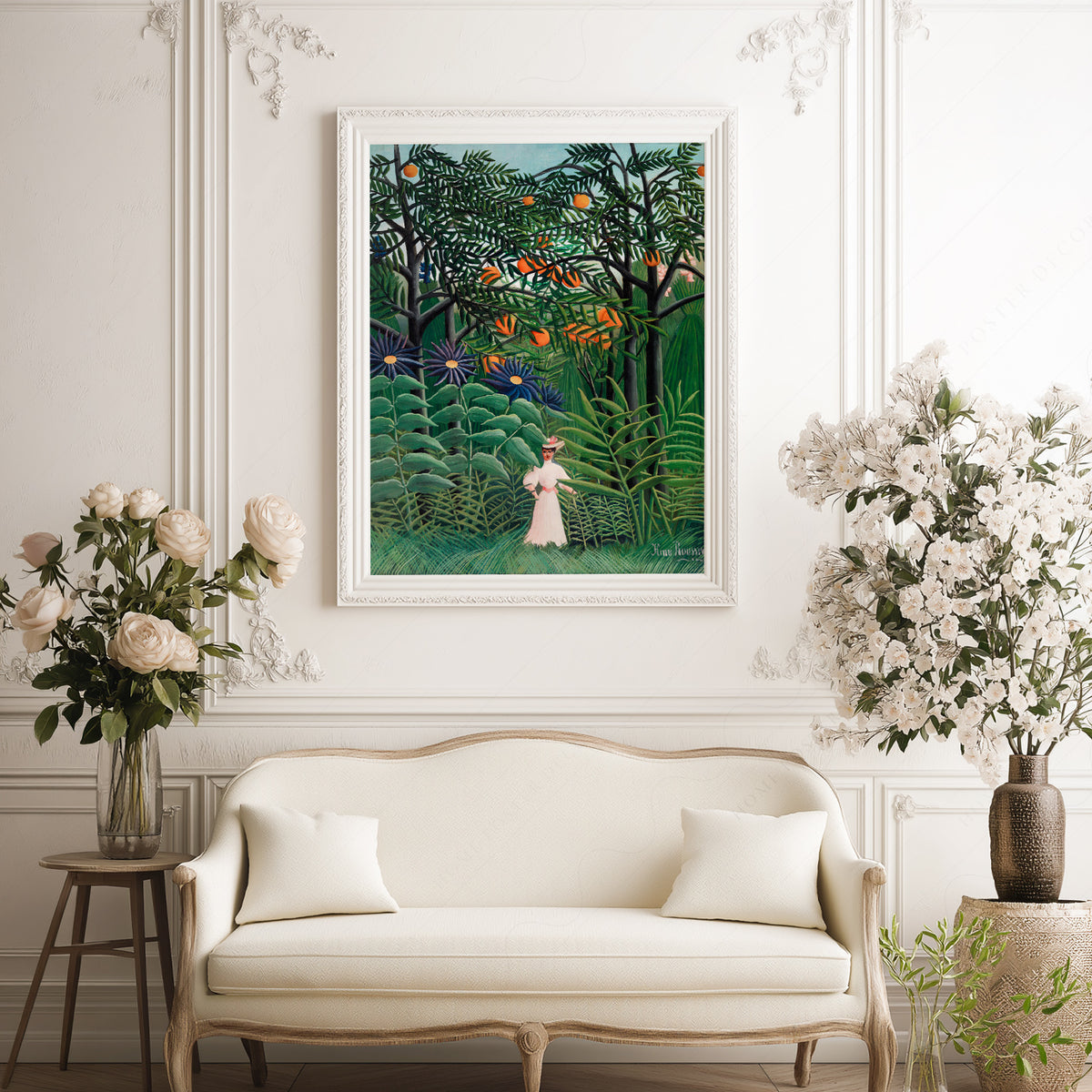 Henri Rousseau Woman Walking in an Exotic Forest Print – Jungle Wall Art — artwork preview 17