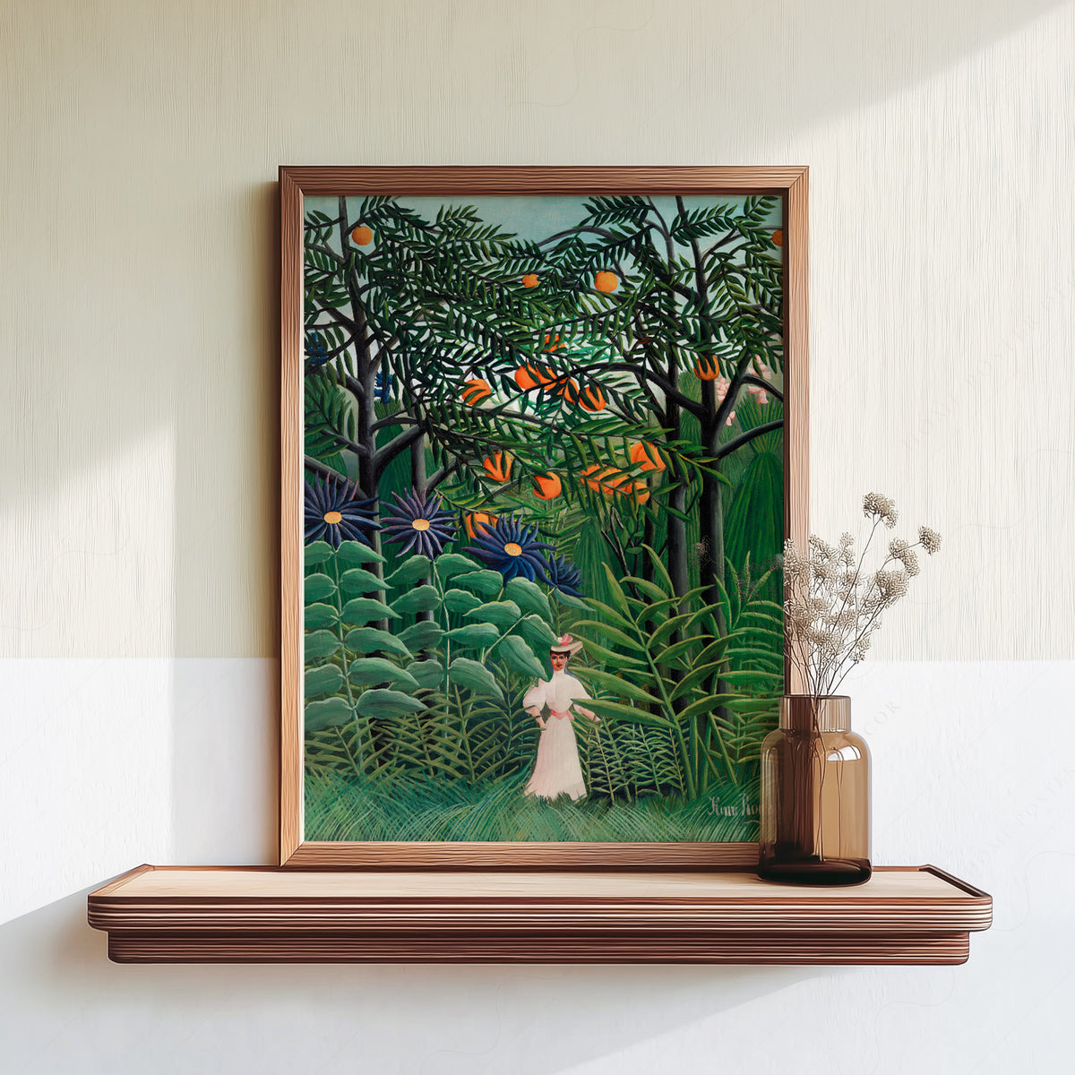 Henri Rousseau Woman Walking in an Exotic Forest Print – Jungle Wall Art — artwork preview 18