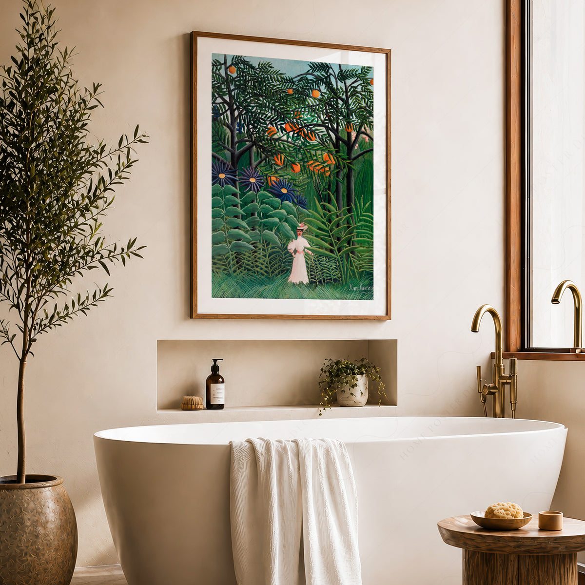Henri Rousseau Woman Walking in an Exotic Forest Print – Jungle Wall Art — artwork preview 22