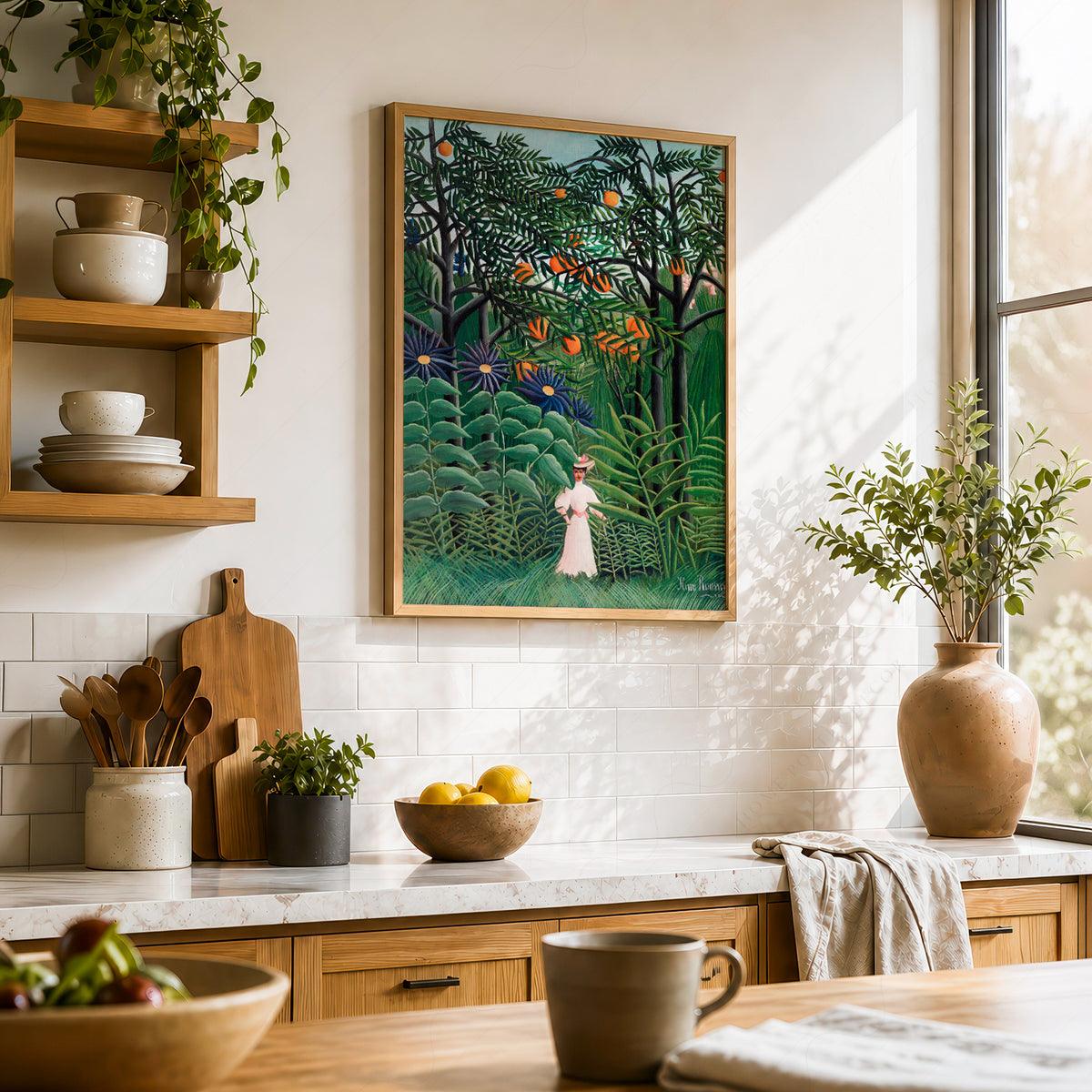 Henri Rousseau Woman Walking in an Exotic Forest Print – Jungle Wall Art — artwork preview 23