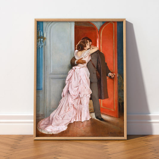 Auguste Toulmouche The Kiss Art Print – Romantic Victorian Wall Art Poster — artwork preview 2