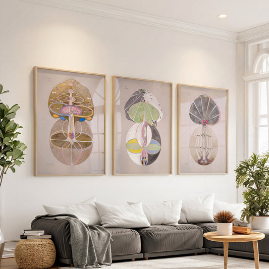 Hilma af Klint The Ten Largest Set of 3 Prints – Abstract Spiritual Art — artwork preview 1