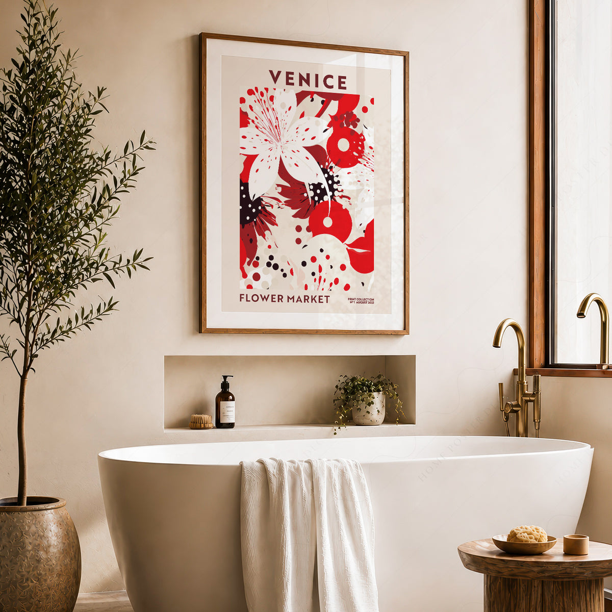 Venice Flower Market Art Print — artwork preview 22