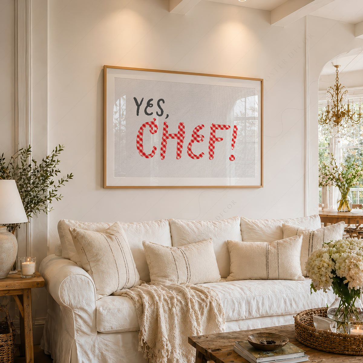 Yes Chef Quote Art Print — artwork preview 6