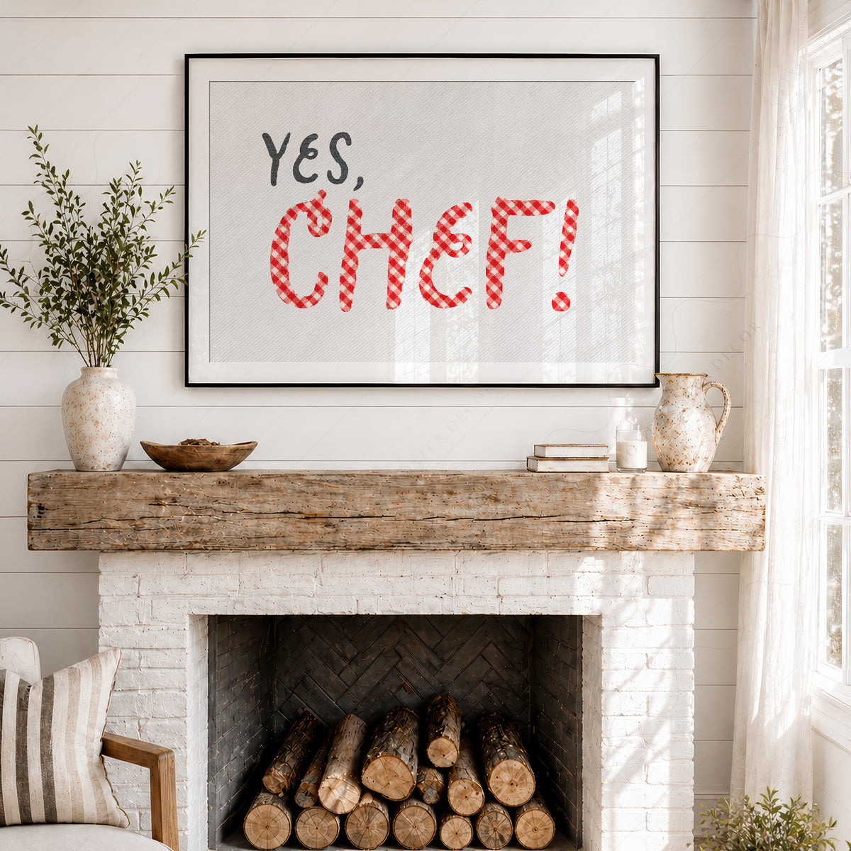 Yes Chef Quote Art Print — artwork preview 18