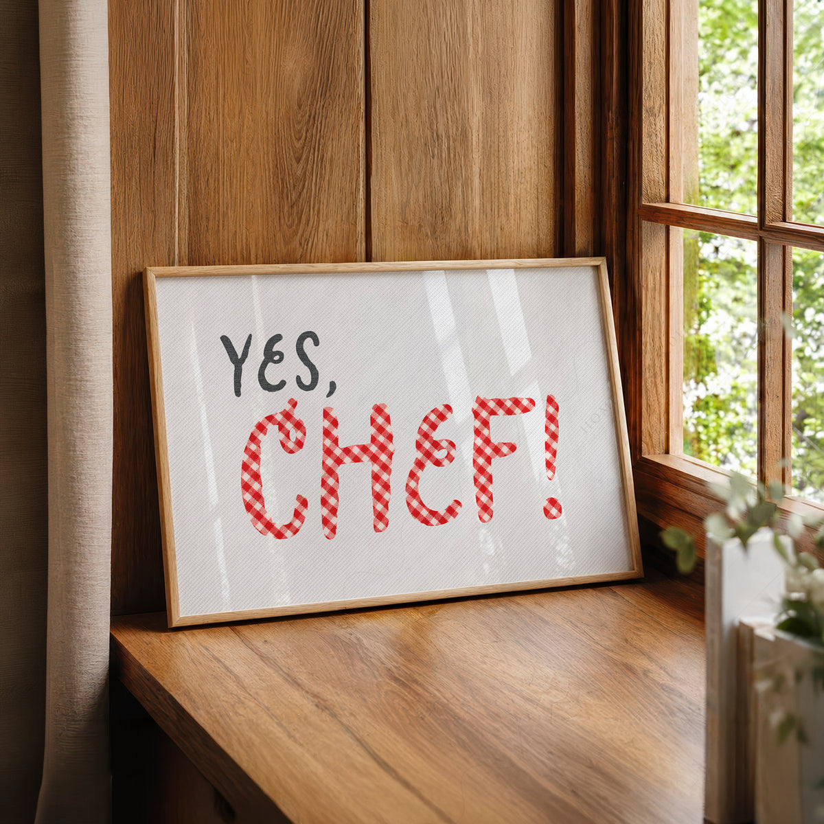 Yes Chef Quote Art Print — artwork preview 22