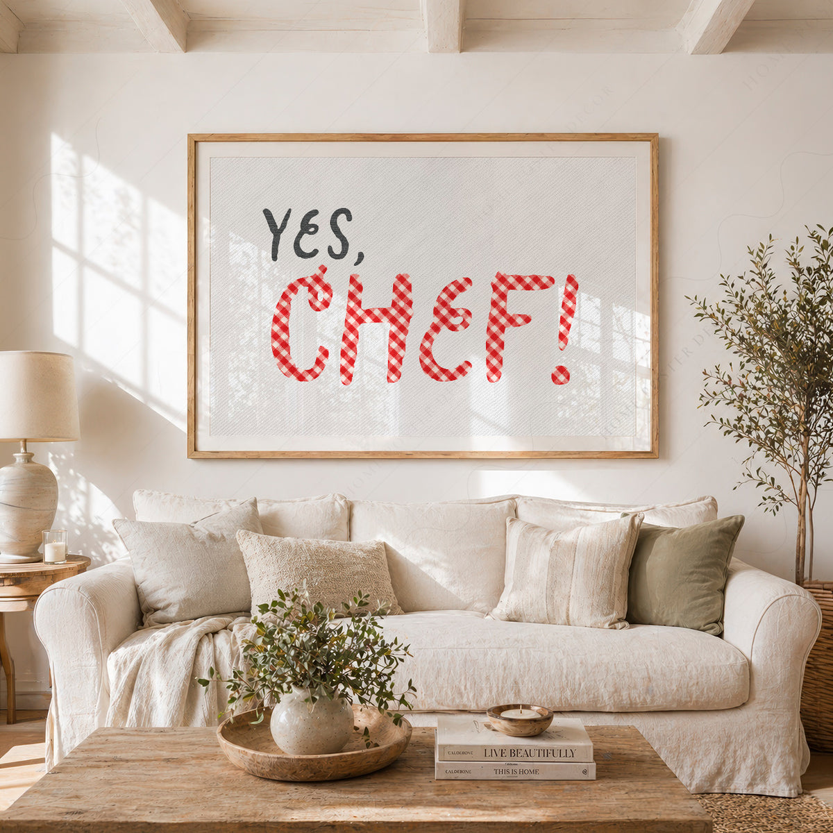 Yes Chef Quote Art Print — artwork preview 23