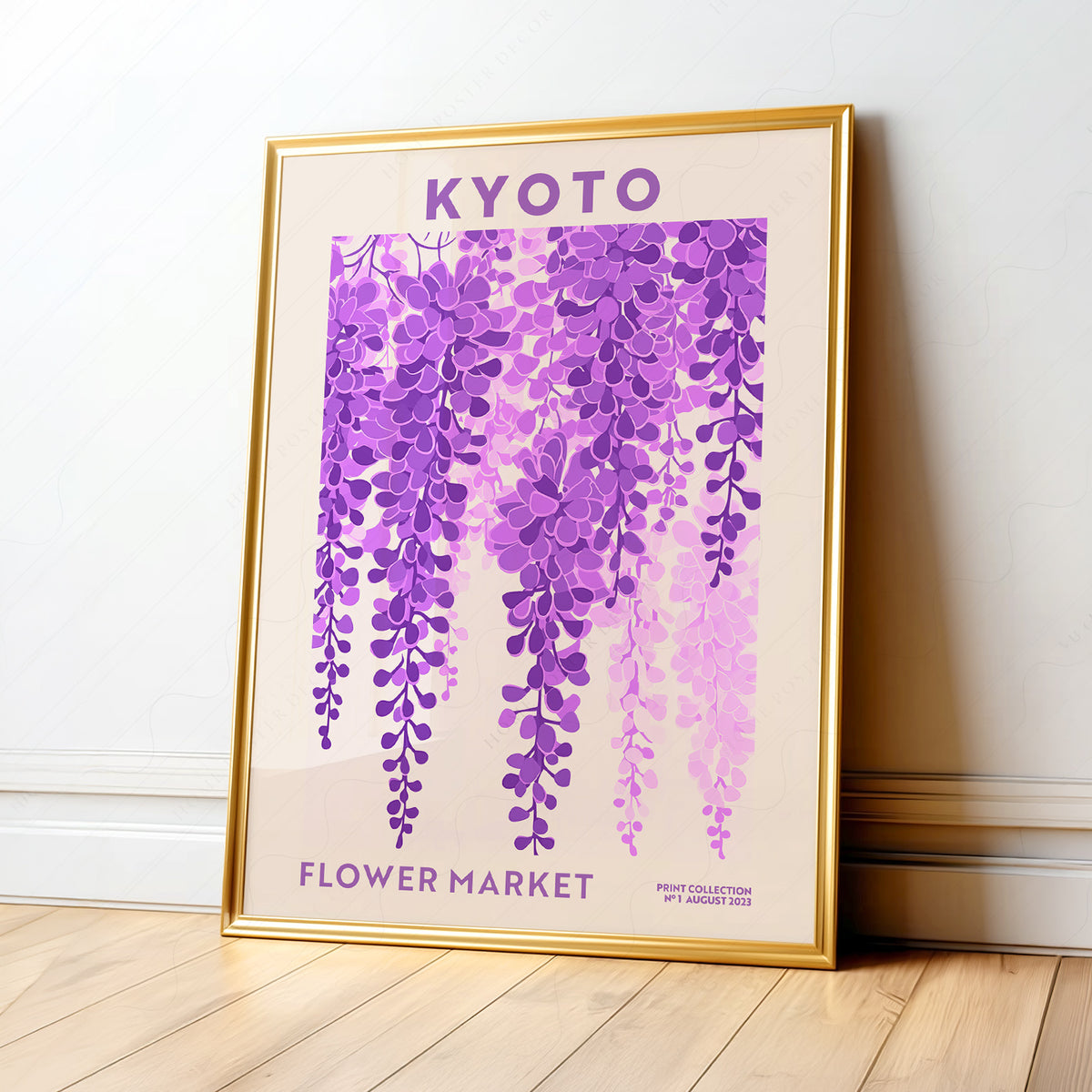 Kyoto Flower Market Art Print — artwork preview 1