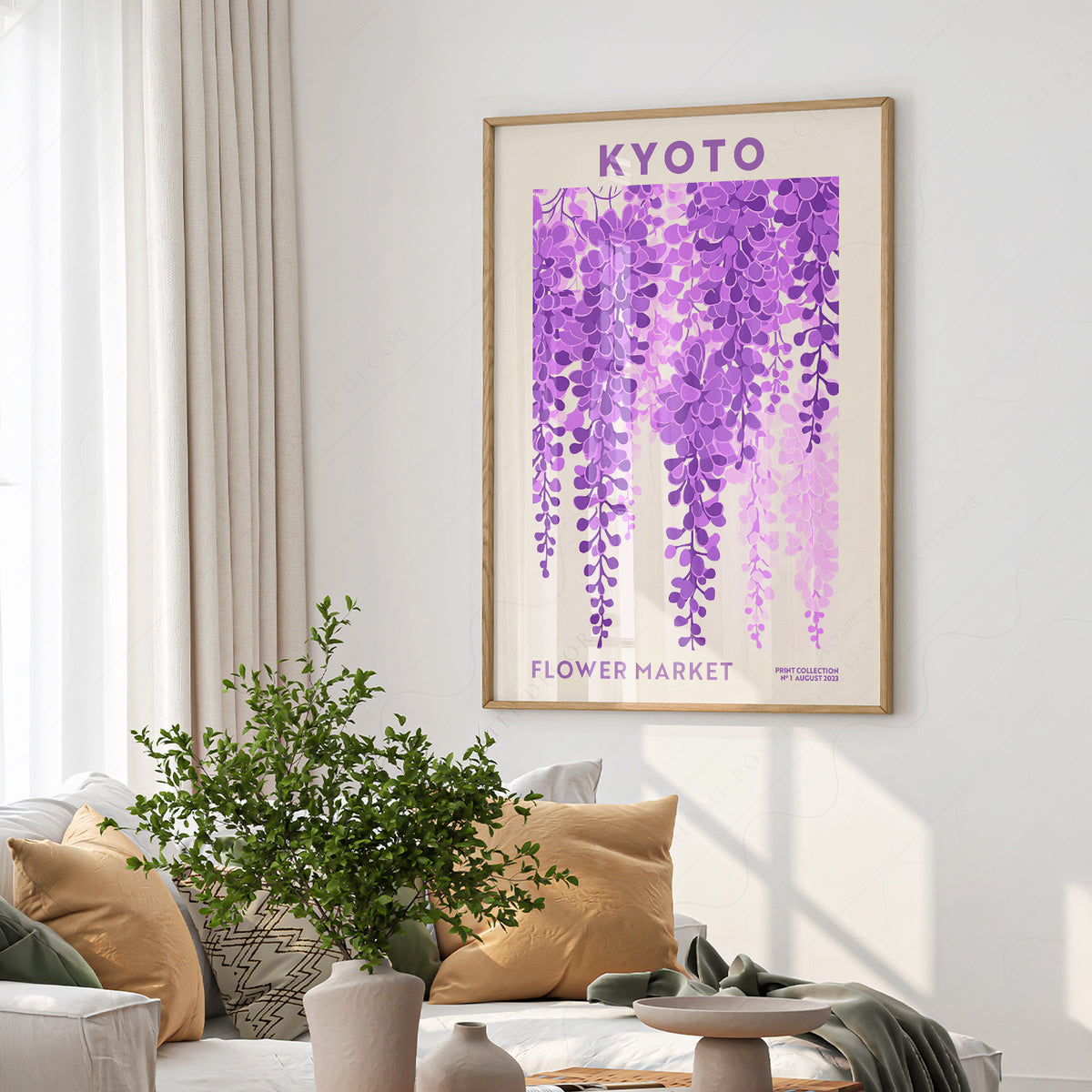 Kyoto Flower Market Art Print — artwork preview 6