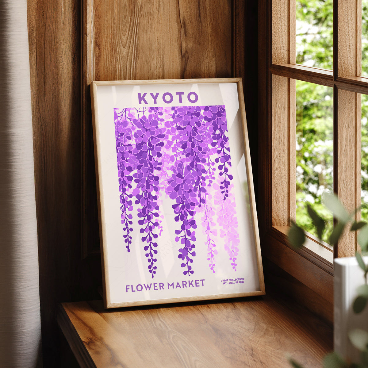 Kyoto Flower Market Art Print — artwork preview 7