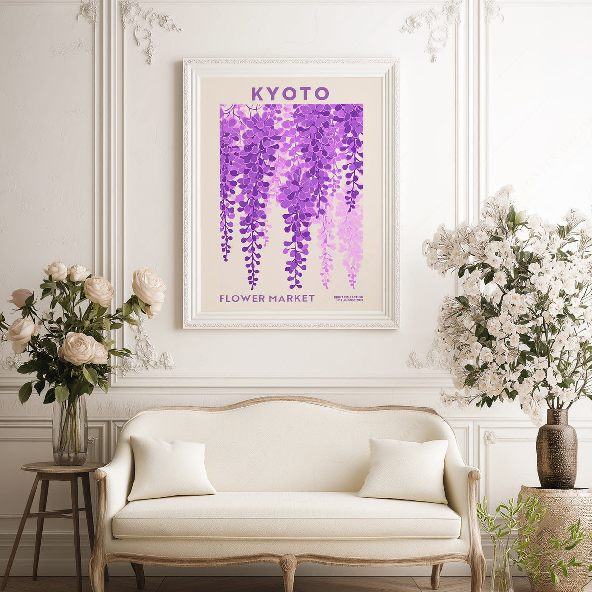 Kyoto Flower Market Art Print — artwork preview 17
