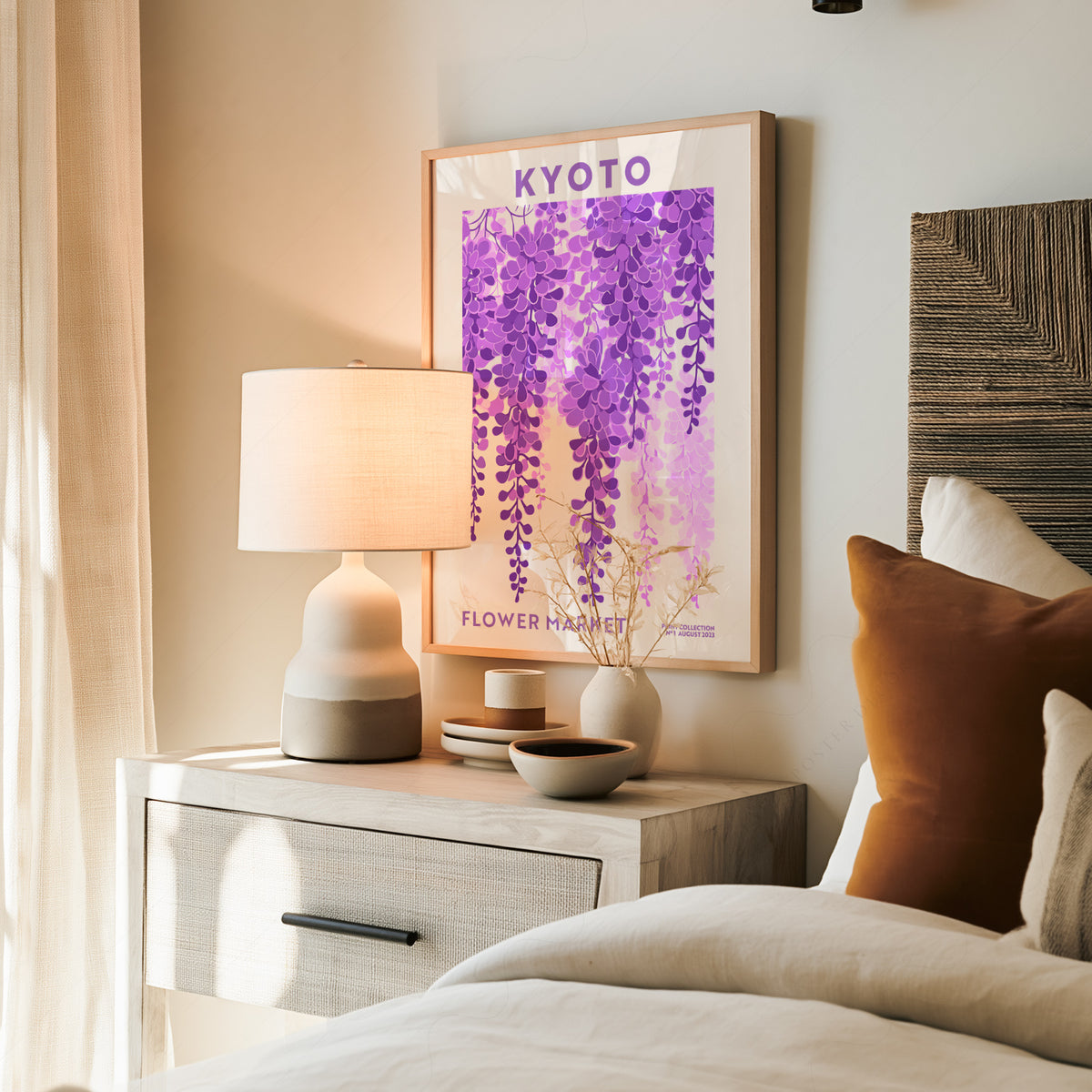 Kyoto Flower Market Art Print — artwork preview 19