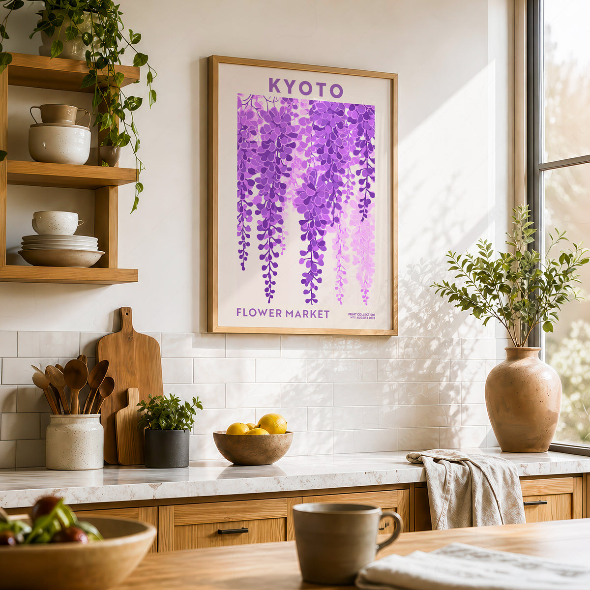 Kyoto Flower Market Art Print — artwork preview 23