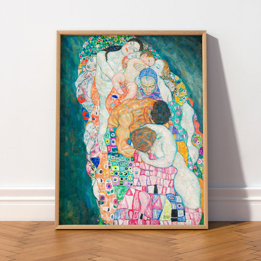 Gustav Klimt Death and Life Art Print – Symbolist Masterpiece Poster — artwork preview 2