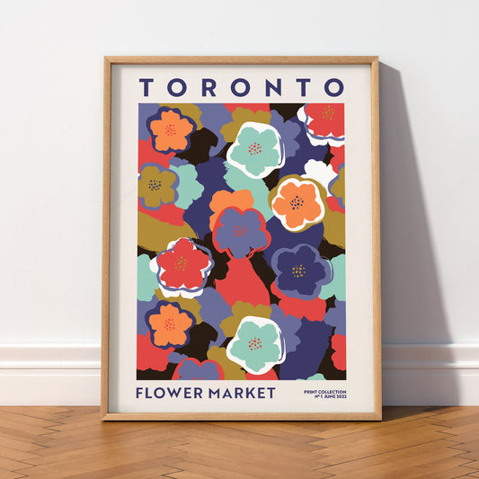 Toronto Flower Market Print – Colorful Floral Wall Art Poster — artwork preview 2