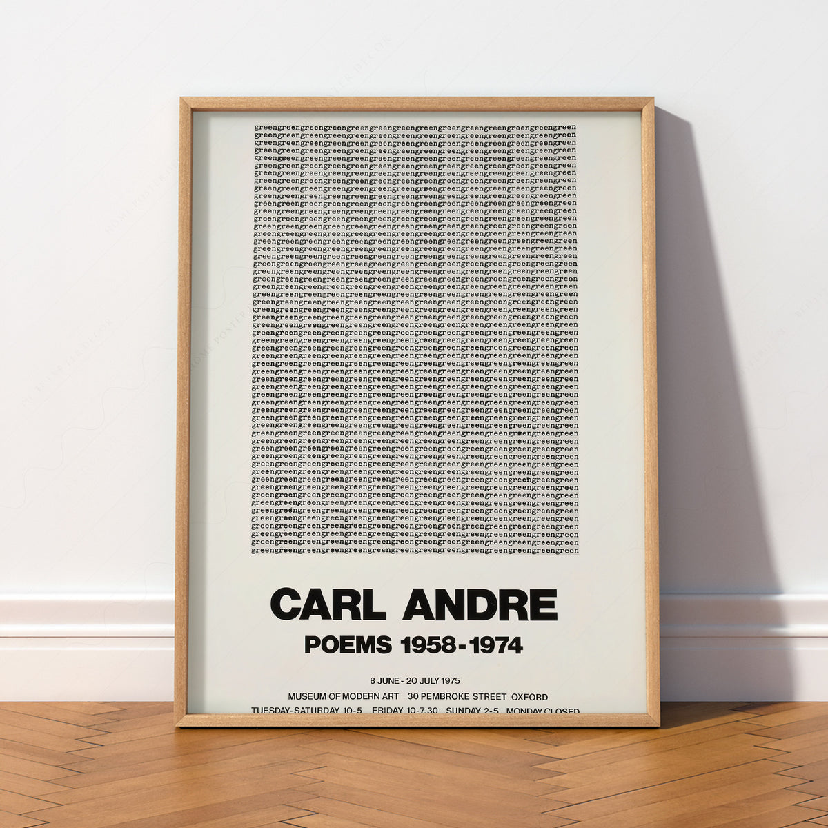 Carl Andre Poems Exhibition Poster Art Print — artwork preview 2