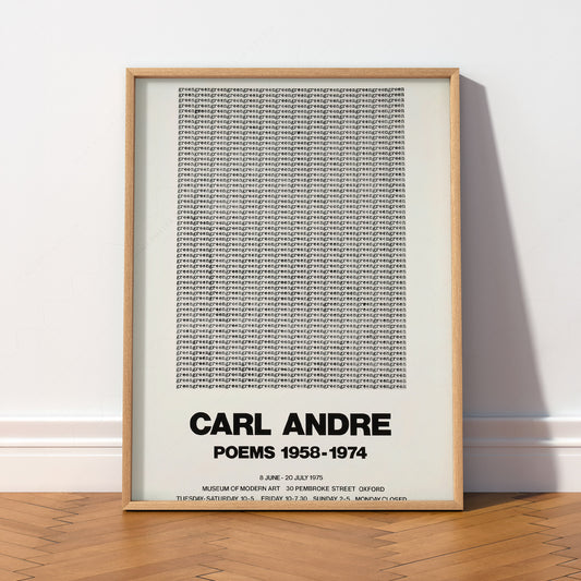 Carl Andre Poems Exhibition Poster Art Print — artwork preview 2